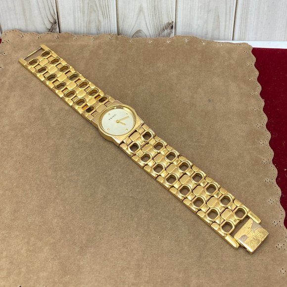 Vintage Yema French Designer Gold Plated 10 micron Quartz Watch - Picture 4 of 8